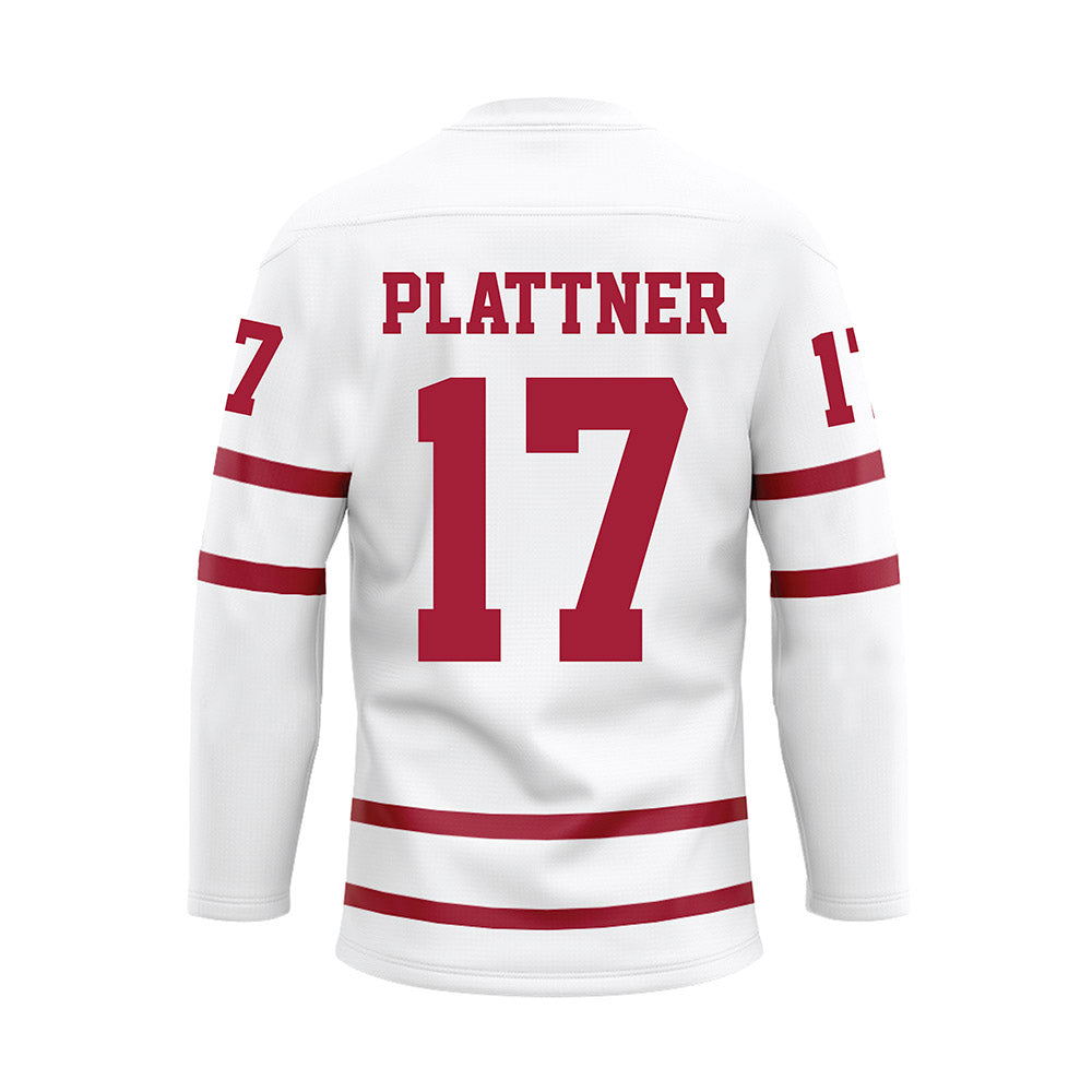 Alabama - NCAA Baseball : Will Plattner - White Hockey Jersey-1