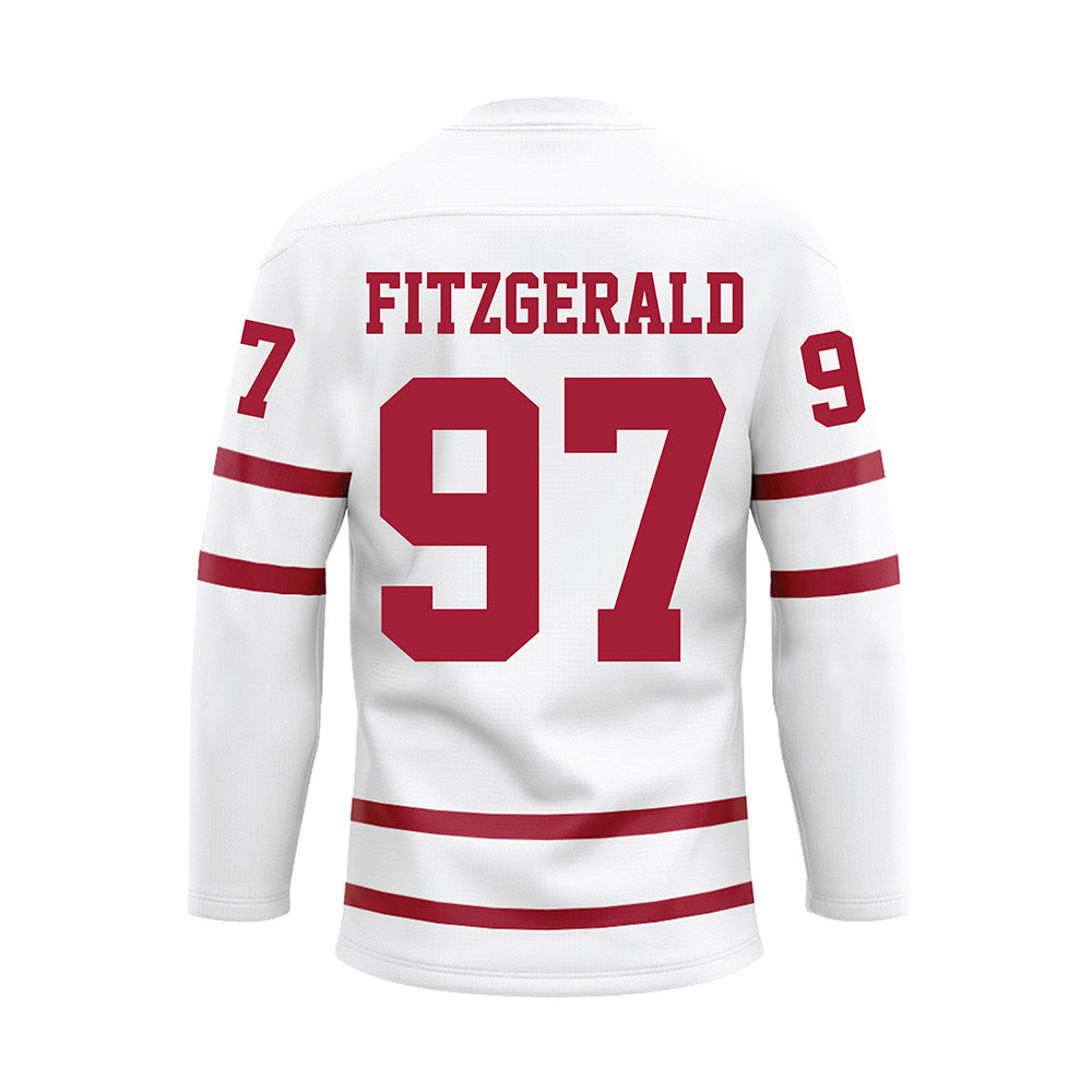 Alabama - Football Alumni : PJ Fitzgerald - White Hockey Jersey