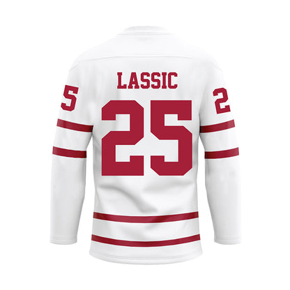 Alabama - Football Alumni : Derrick Lassic - White Hockey Jersey