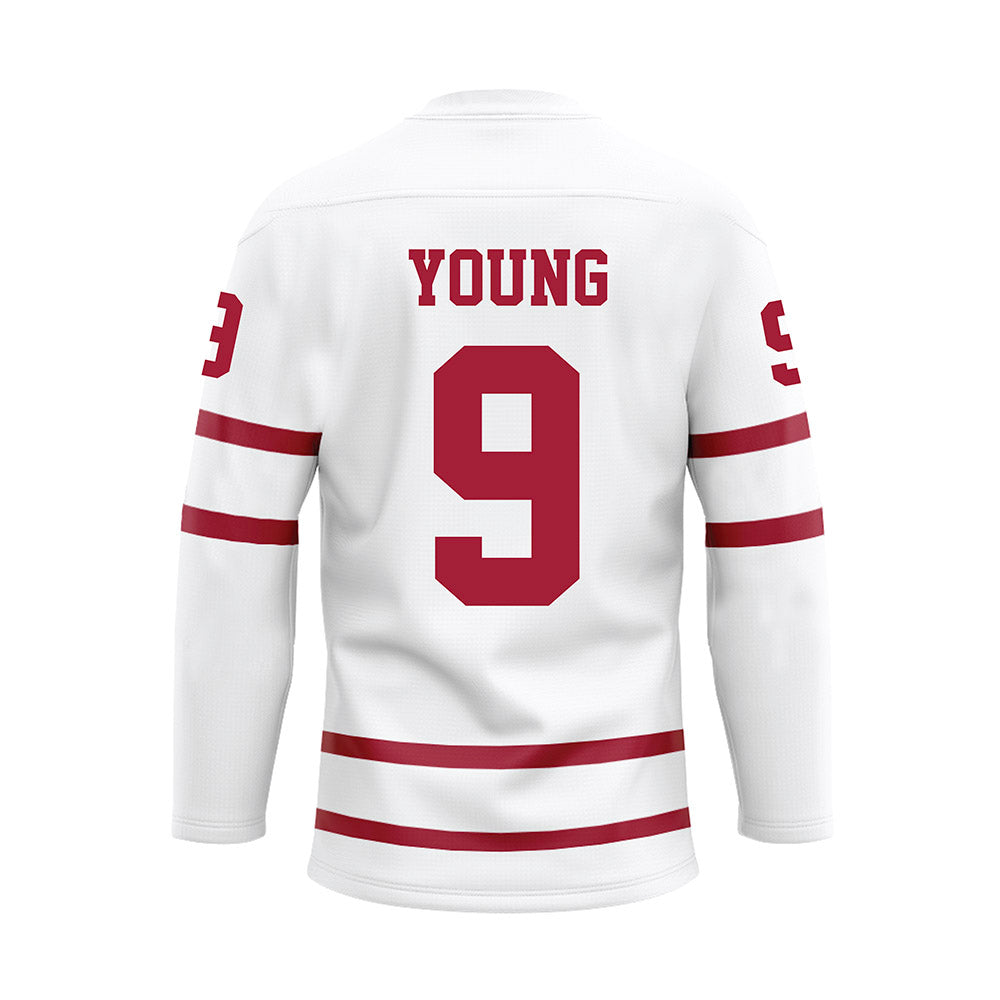 Alabama - NCAA Football : Richard Young - White Hockey Jersey