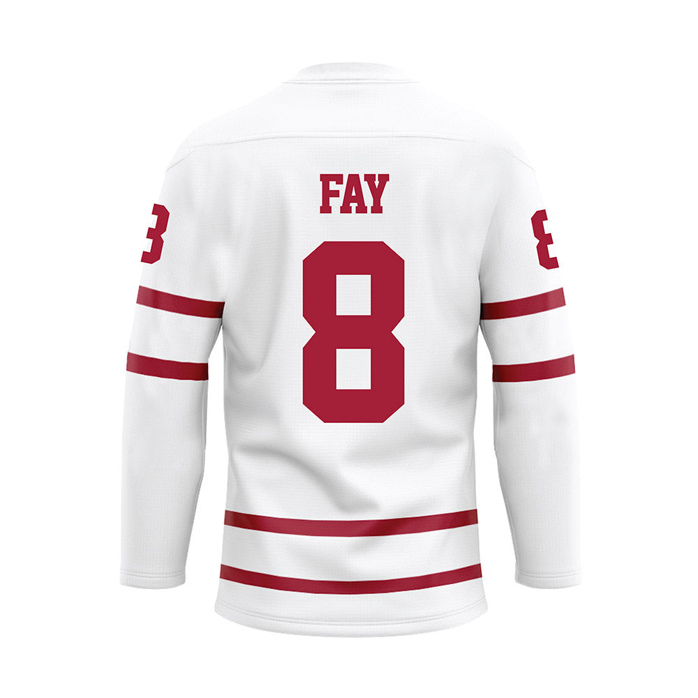 Alabama - NCAA Baseball : Tyler Fay - White Hockey Jersey