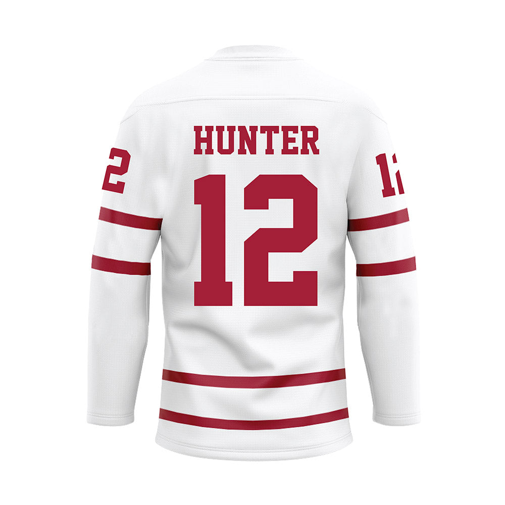 Alabama - Football Alumni : Scott Hunter - White Hockey Jersey