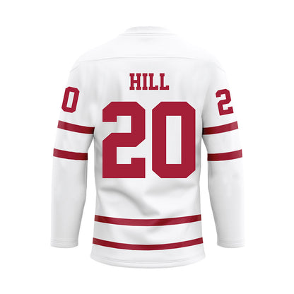 Alabama - NCAA Football : Daniel Hill - White Hockey Jersey