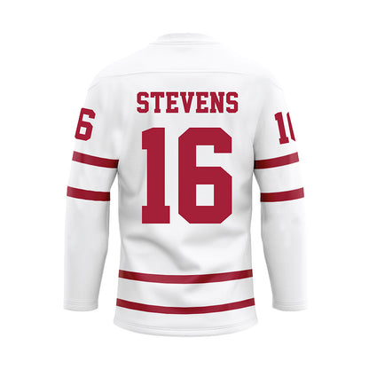 Alabama - NCAA Baseball : Jonathan Stevens - White Hockey Jersey