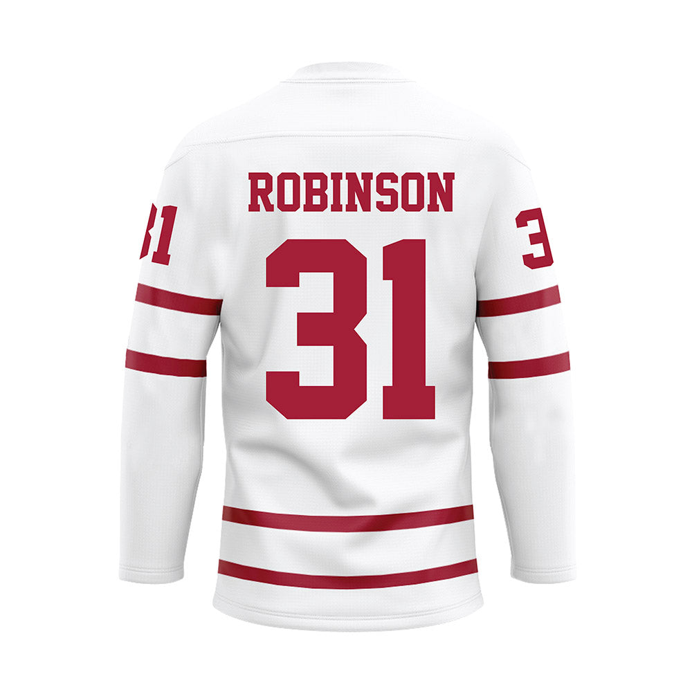 Alabama - Mens Basketball Alumni : James Hollywood Robinson - White Hockey Jersey