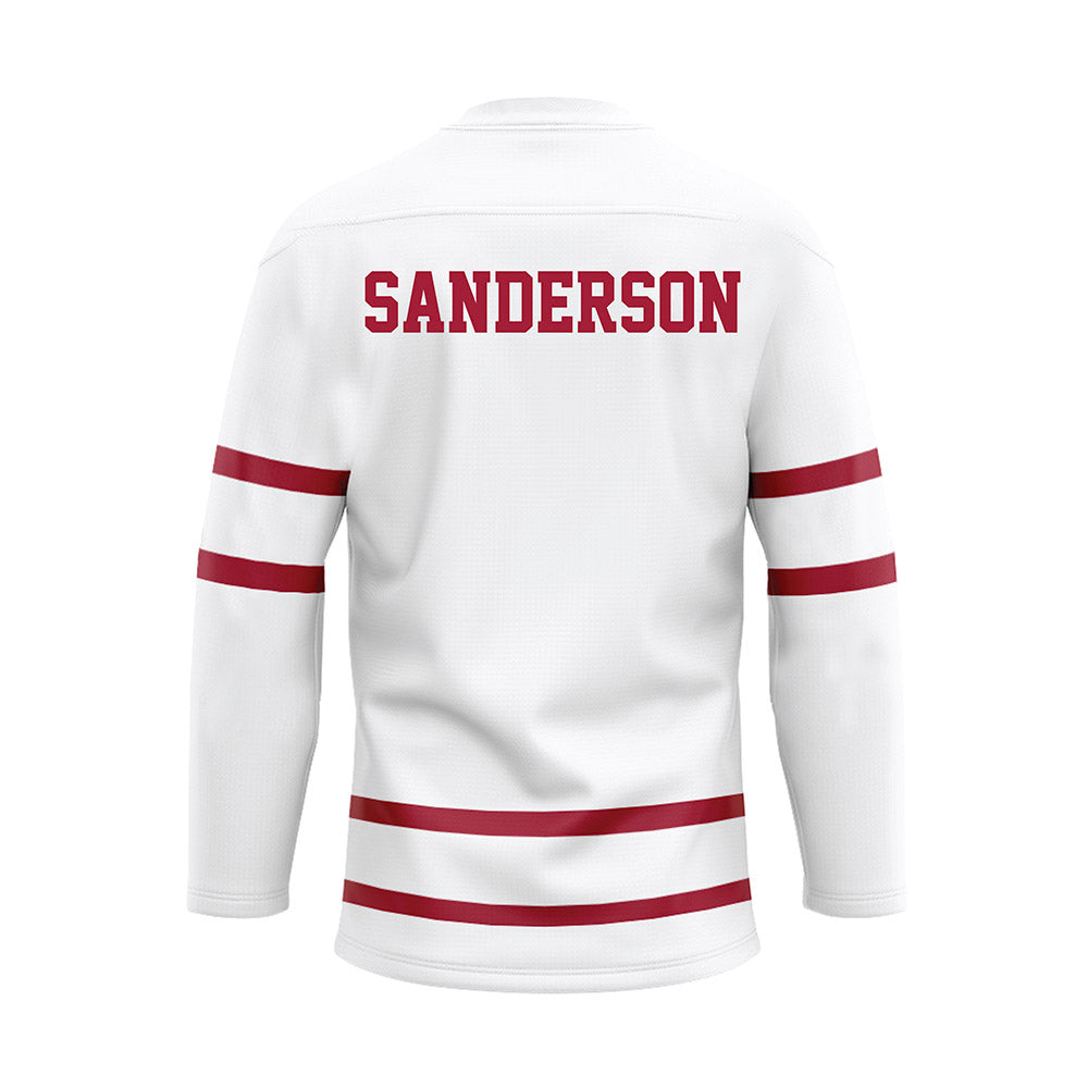 Alabama - Mens Basketball Alumni : Wimp Sanderson - White Hockey Jersey