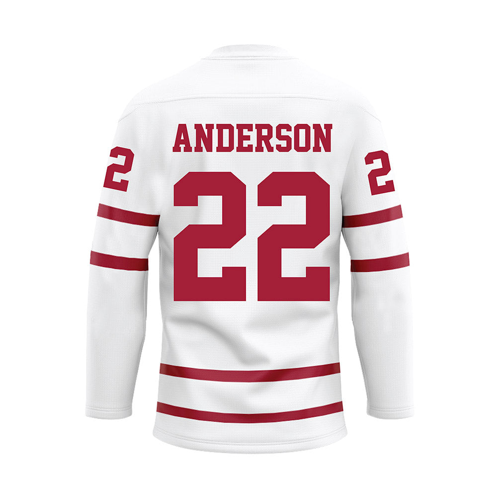 Alabama - Football Alumni : Ryan Anderson - White Hockey Jersey