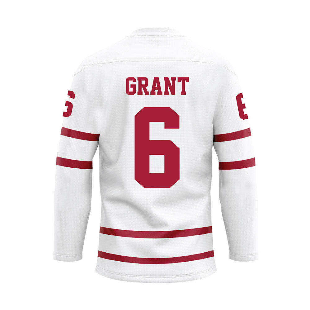 Alabama - NCAA Baseball : Max Grant - White Hockey Jersey