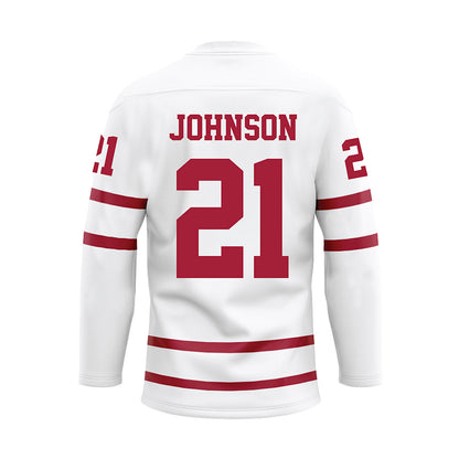 Alabama - Mens Basketball Alumni : Britton Johnson - White Hockey Jersey