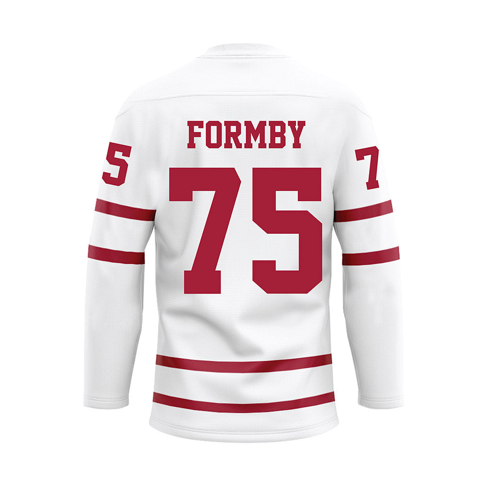 Alabama - NCAA Football : Wilkin Formby - White Hockey Jersey