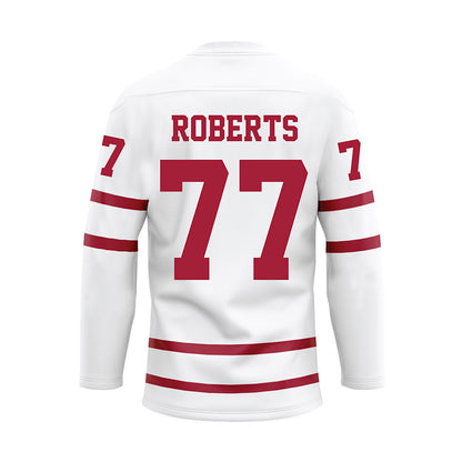 Alabama - NCAA Football : Jaeden Roberts - White Hockey Jersey