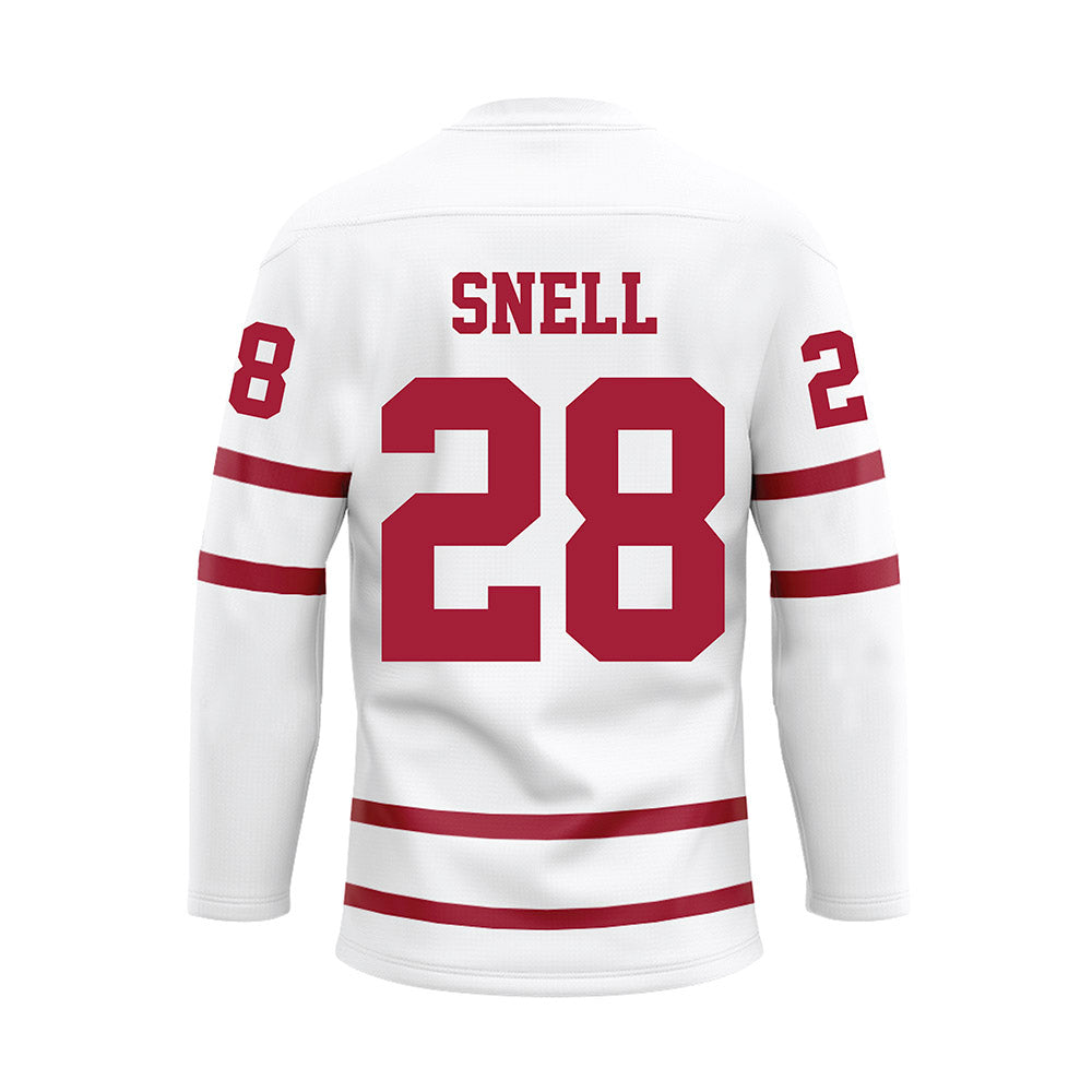 Alabama - NCAA Baseball : Kade Snell - White Hockey Jersey