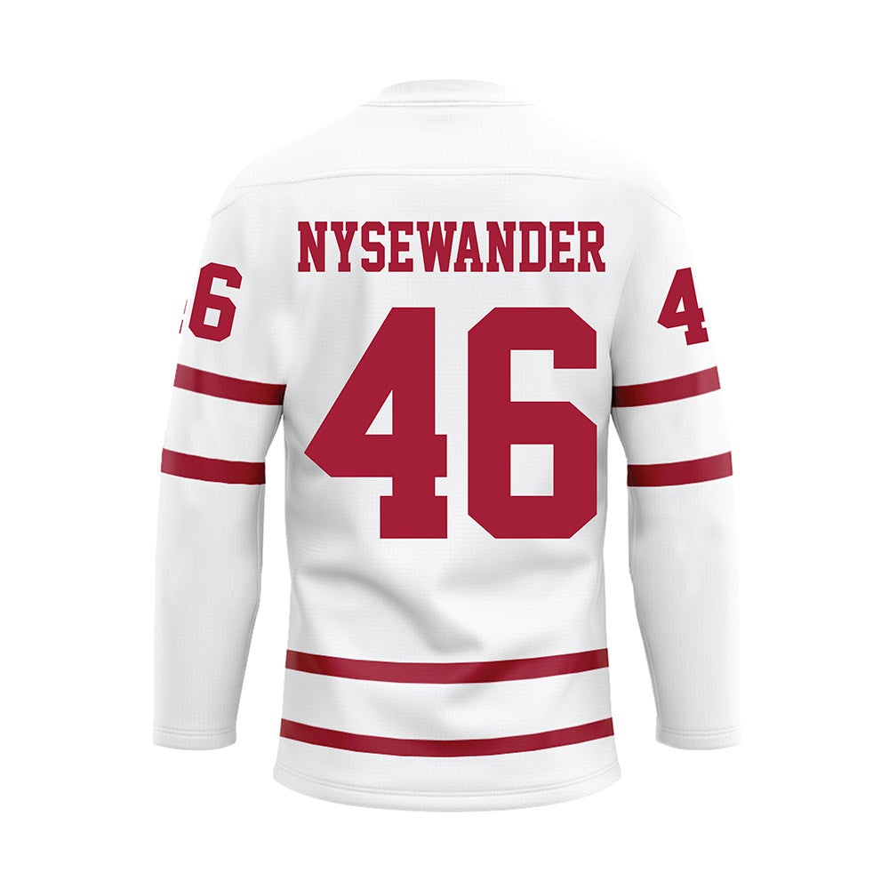 Alabama - Football Alumni : Michael Nysewander - White Hockey Jersey