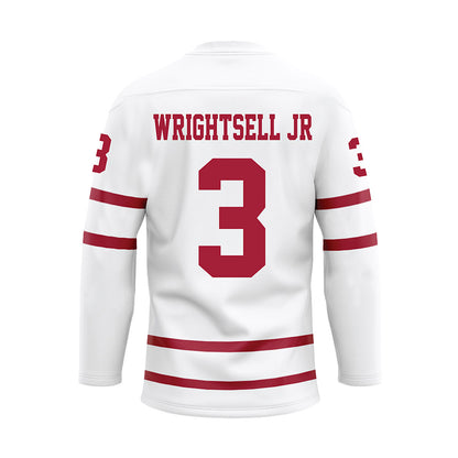 Alabama - NCAA Men's Basketball : Latrell Wrightsell Jr - White Hockey Jersey-1