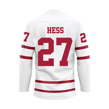 Alabama - NCAA Baseball : Ben Hess - White Hockey Jersey