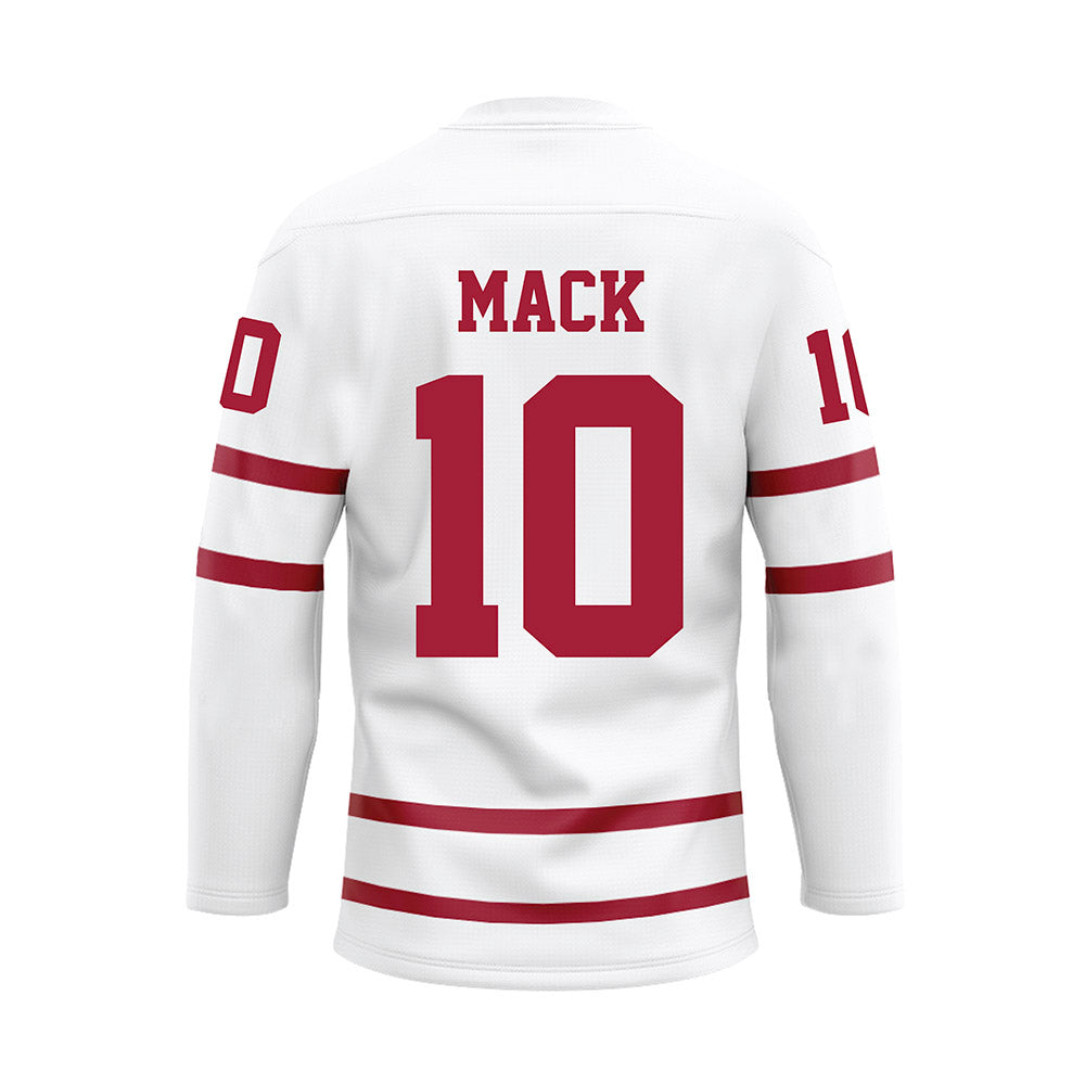 Alabama - NCAA Football : Austin Mack - White Hockey Jersey