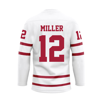 Alabama - NCAA Baseball : Gage Miller - White Hockey Jersey