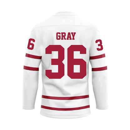 Alabama - Football Alumni : Eric Gray - White Hockey Jersey