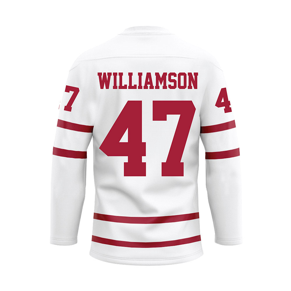 Alabama - NCAA Baseball : Jojo Williamson - White Hockey Jersey-1