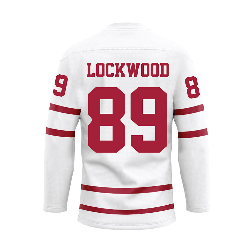 Alabama - NCAA Football : Ty Lockwood - White Hockey Jersey