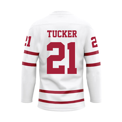 Alabama - Football Alumni : Mike Tucker - White Hockey Jersey