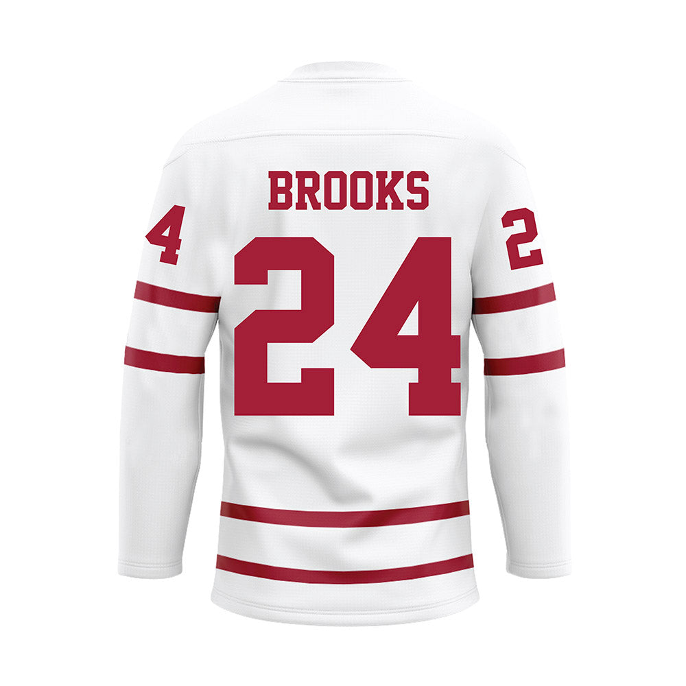 Alabama - NCAA Women's Basketball : Leah Brooks - White Hockey Jersey