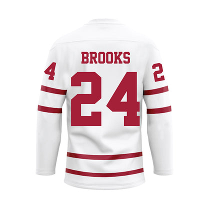 Alabama - NCAA Women's Basketball : Leah Brooks - White Hockey Jersey