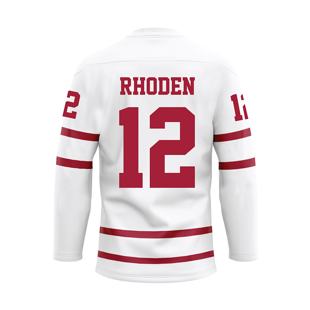 Alabama - Football Alumni : Steve Rhoden - White Hockey Jersey