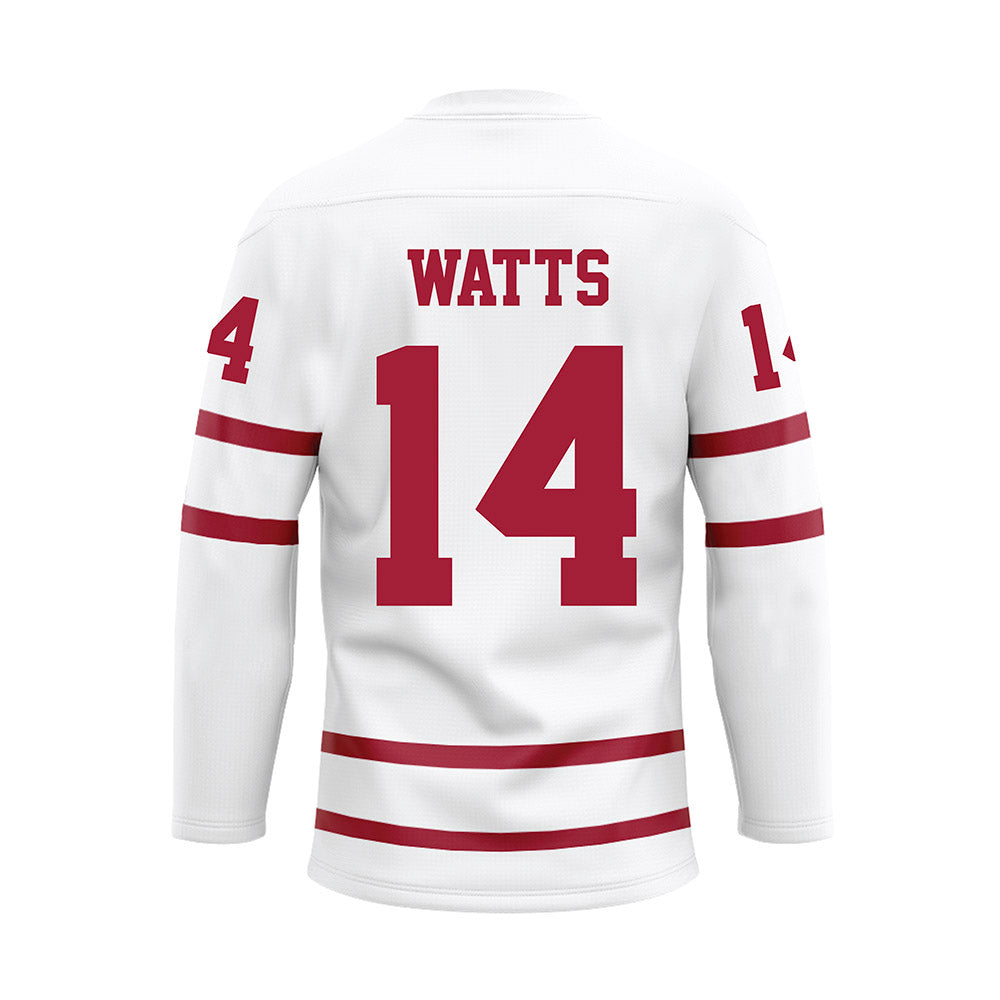 Alabama - Football Alumni : Tyler Watts - White Hockey Jersey