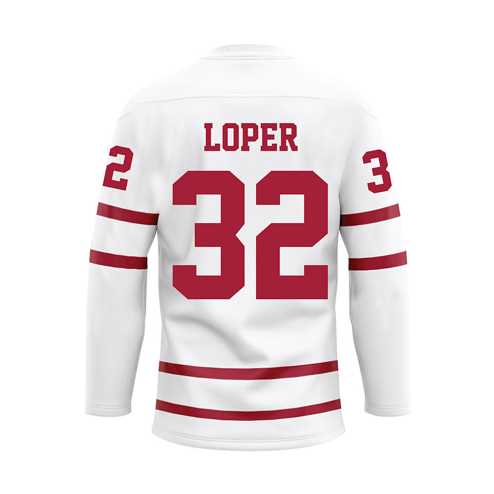 Alabama - NCAA Football : Jay Loper - White Hockey Jersey