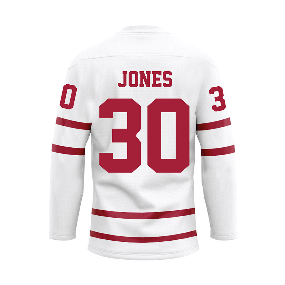 Alabama - NCAA Football : Cayden Jones - White Hockey Jersey