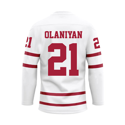 Alabama - Mens Basketball Alumni : Bola Ahmed Olaniyan - White Hockey Jersey