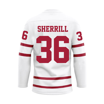 Alabama - Football Alumni : Jackie Sherrill - White Hockey Jersey