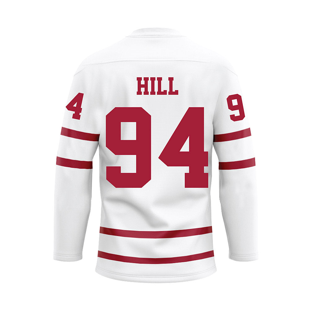 Alabama - NCAA Football : Edric Hill - White Hockey Jersey