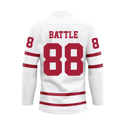 Alabama - Football Alumni : Marco Battle - White Hockey Jersey