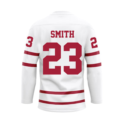 Alabama - NCAA Football : James Smith - White Hockey Jersey