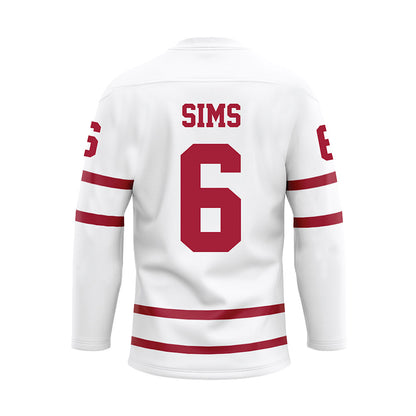 Alabama - Football Alumni : Blake Sims - White Hockey Jersey