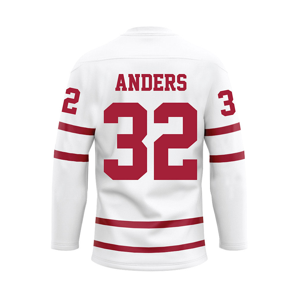 Alabama - Football Alumni : Eryk Anders - White Hockey Jersey