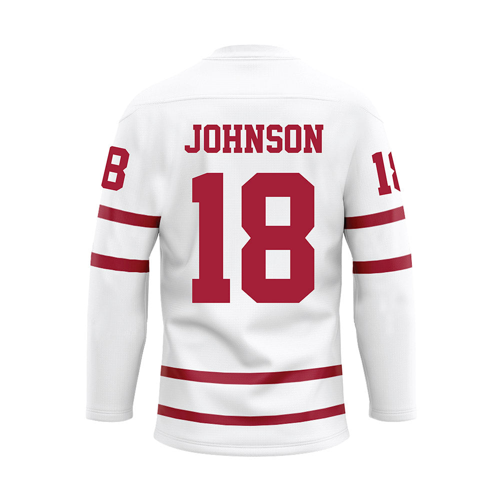 Alabama - NCAA Softball : Lauren Johnson - White Hockey Jersey