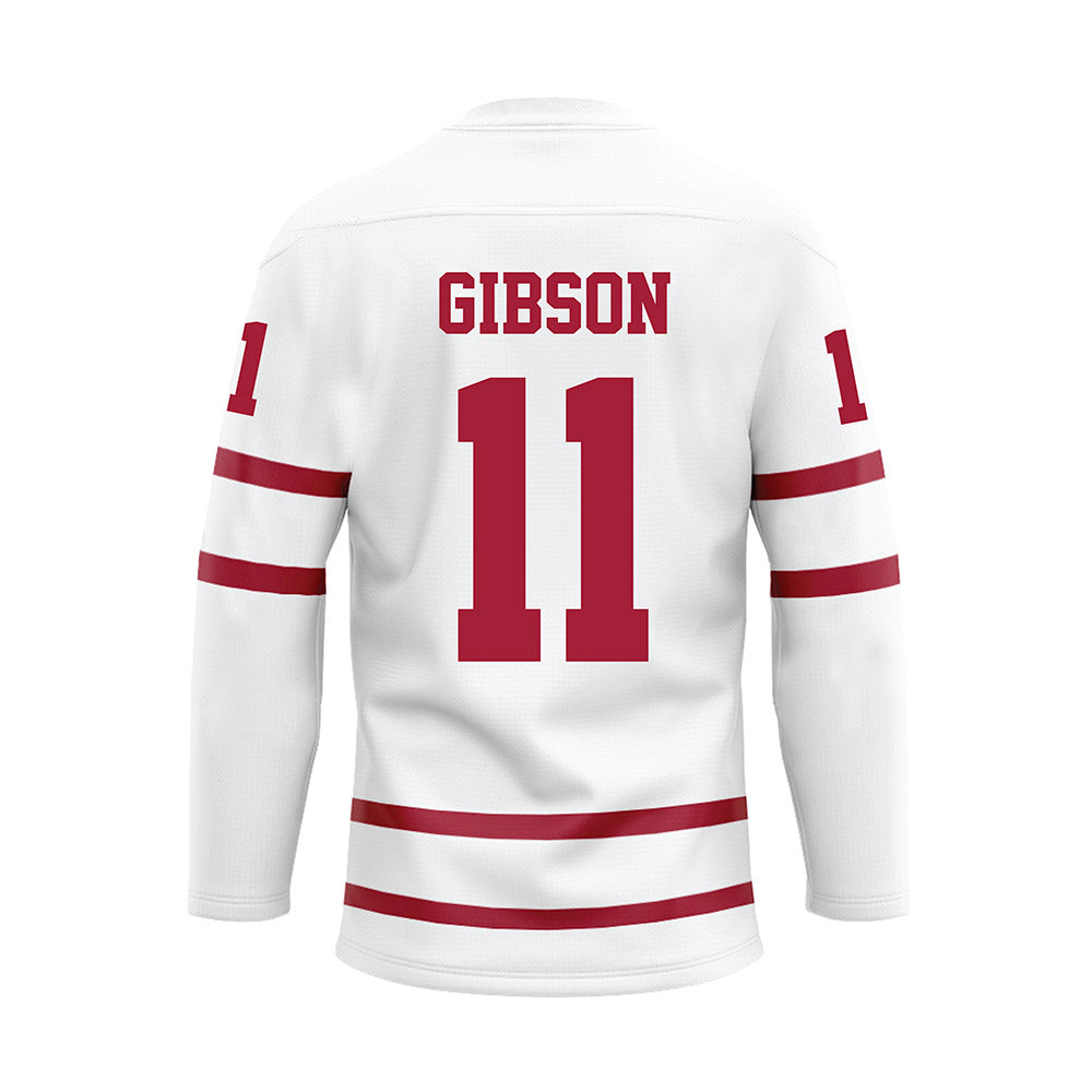 Alabama - Football Alumni : Brandon Gibson - White Hockey Jersey