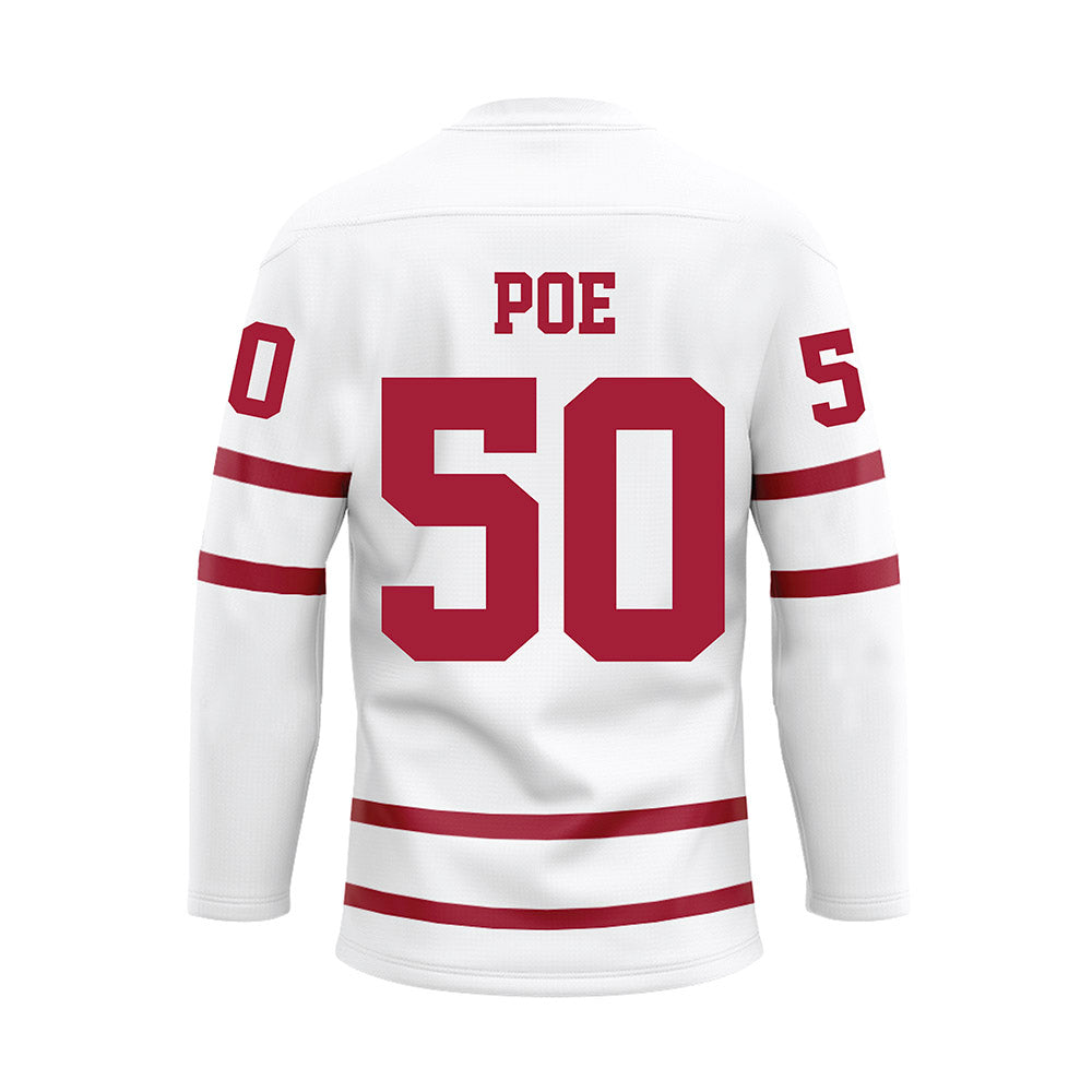 Alabama - NCAA Football : Casey Poe - White Hockey Jersey