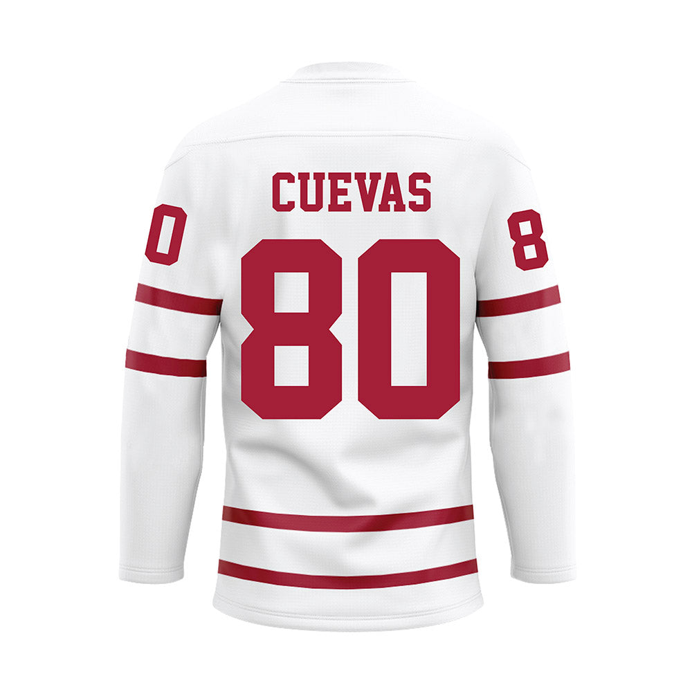 Alabama - NCAA Football : Josh Cuevas - White Hockey Jersey