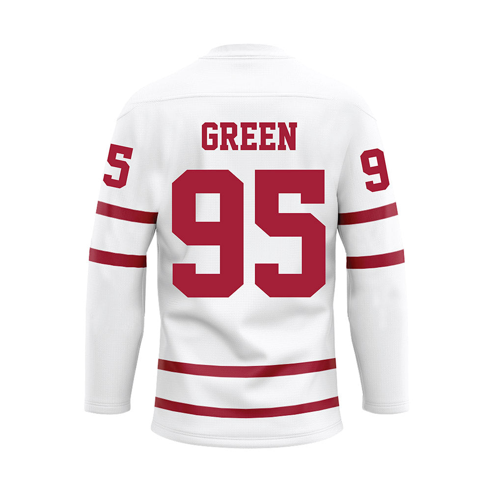 Alabama - NCAA Football : Anderson Green - White Hockey Jersey