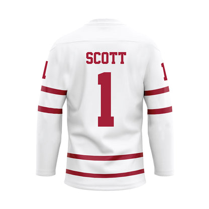 Alabama - Football Alumni : BJ Scott - White Hockey Jersey