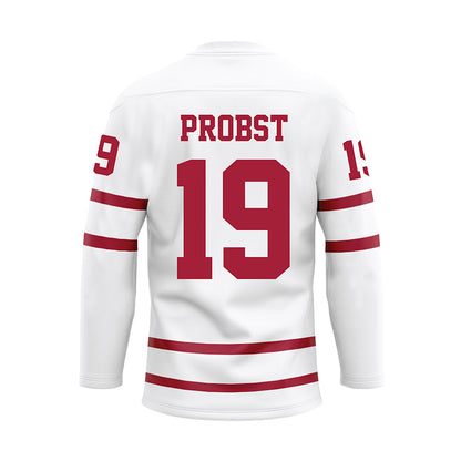 Alabama - NCAA Baseball : Zane Probst - White Hockey Jersey