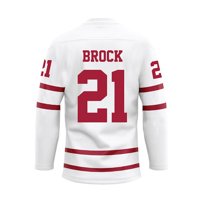 Alabama - Mens Basketball Alumni : Evan Brock - White Hockey Jersey