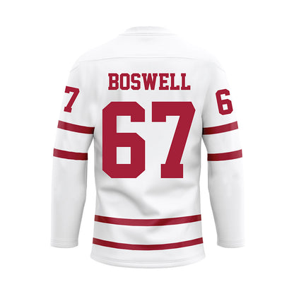 Alabama - Football Alumni : John Boswell - White Hockey Jersey