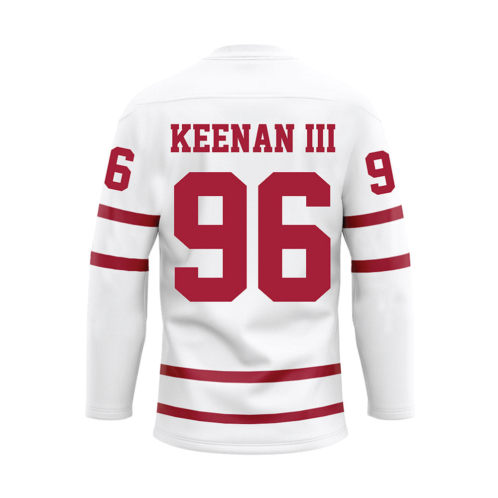 Alabama - NCAA Football : Tim Keenan III - White Hockey Jersey