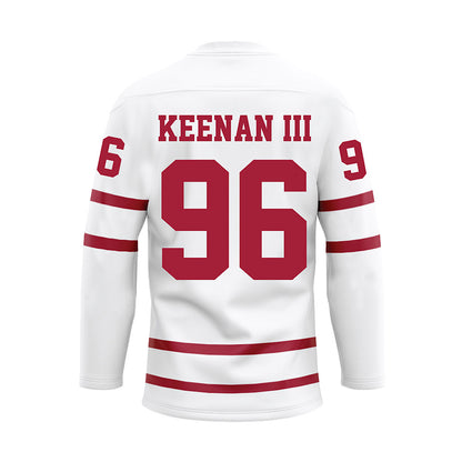 Alabama - NCAA Football : Tim Keenan III - White Hockey Jersey