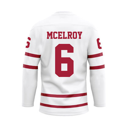 Alabama - Football Alumni : Alan McElroy - White Hockey Jersey